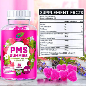 Gommes naturelles personnalisées en usine de suppléments nutritionnels bio extraits de <span class=keywords><strong>PMS</strong></span> soutenant les produits de santé pour l'équilibre hormonal féminin - Product Image 4