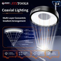 JTXTOOLS K352 352 LED Lampe annulaire coaxiale pour microscope, éclairage uniforme sans points morts, anti-reflet, pour réparation de PCB SMD