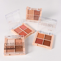 Palette de fards à paupières mats nude 4 couleurs S.f.r.color, haute pigmentation, mélangeable, légère, mini, portable, 5,6 g
