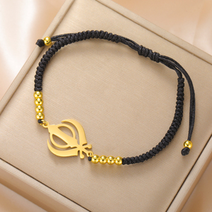 Khanda <span class=keywords><strong>Sikh</strong></span> Đức Tin Vòng Đeo Tay Cho Phụ Nữ Người Đàn Ông Thép Không Gỉ Cổ Điển Ấn Độ Thanh Kiếm May Mắn Vòng Đeo Tay Tinh Thần Đồ Trang Sức Quà Tặng - Product Image 3