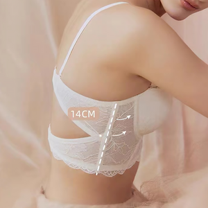 Sujetador con aros y relleno para mujer al por mayor, diseño floral push-up, tirantes ajustables y convertibles, diseño de encaje sexy en la espalda, ecológico. - Product Image 3