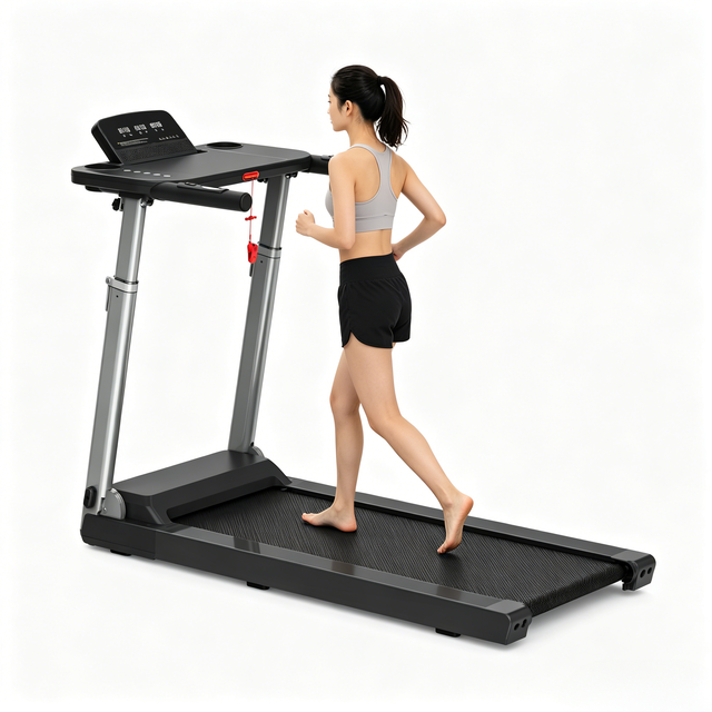 Portable Smart LED Display Foldable Electric Treadmill Under Desk Rehabilitation Running Walking Pad for Home Office Use