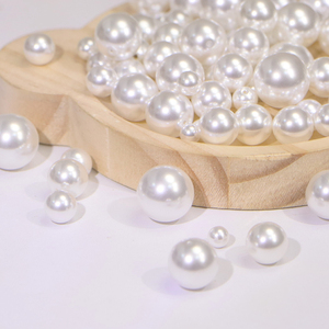 Bán Buôn DIY ABS Có Độ Bóng Cao Ngọc Trai Trắng/Màu Trắng Tinh Khiết Nhựa Lỏng May Mặc Phụ Kiện Ngọc Trai Kích Thước 4/5/6/7/8/10/12/14/16/20Mm Cho - Product Image 4