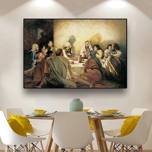 Dernière Cène de <span class=keywords><strong>Da</strong></span> <span class=keywords><strong>Vinci</strong></span> Célèbre Peinture À L'huile Abstraite Affiche Imprimer Religieux Christianisme Jésus Mur Photo Décor Salon - Product Image 2