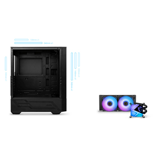 Boîtier d'ordinateur de jeu <span class=keywords><strong>MSI</strong></span> <span class=keywords><strong>MAG</strong></span> FORGE 110R Mid Tower avec 1 ventilateur RGB PWM de 120 mm, compatible avec les cartes mères ATX/M-ATX/ITX - Product Image 5