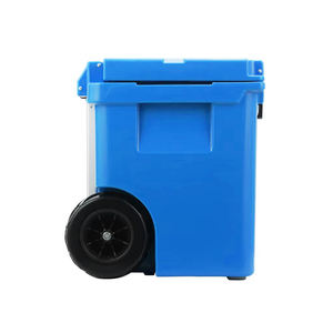 कस्टम 45 एल भारी शुल्क रोटोडोडेड थर्मल वाटरप्रूफ सौर पैनल पे आधुनिक आउटडोर कूलर बॉक्स पोर्टेबल समुद्र तट पहिया पिकनिक भोजन - Product Image 2