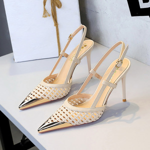 Tacones Talon Femme de Alta Calidad con Punta de Acero y Trenzado de Moda para Damas 2025 - Product Image 4