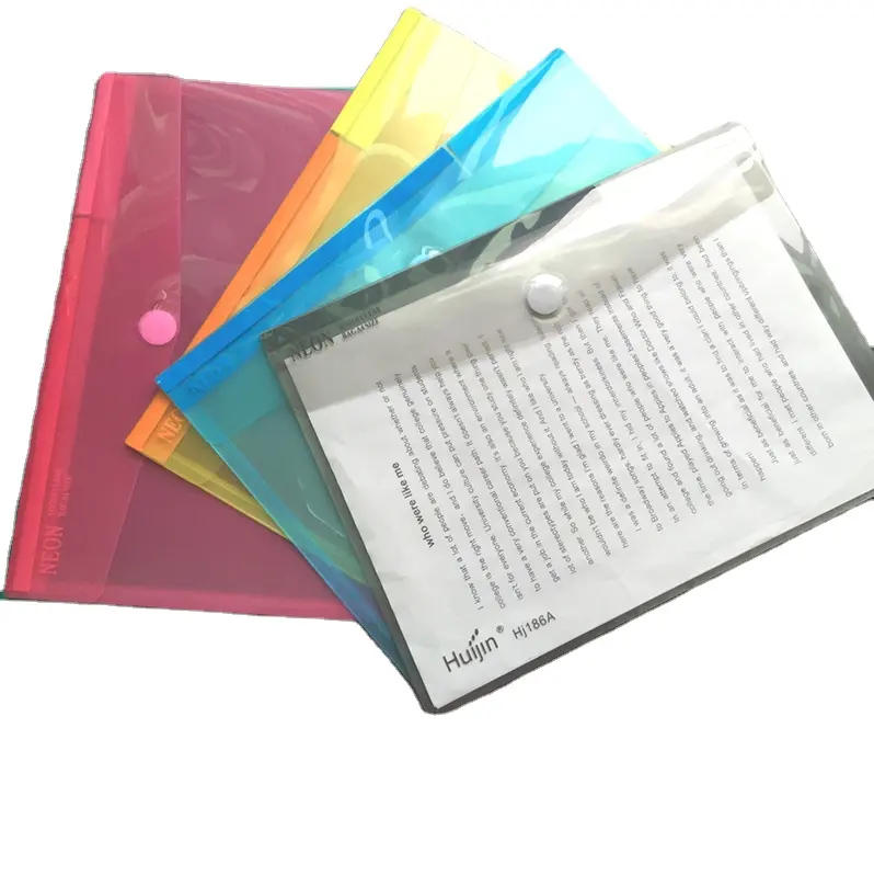 A4 شفافة حقيبة مستندات البلاستيك حقيبة ملفات الطلاب أوراق اختبار حقيبة التخزين واللوازم المكتبية