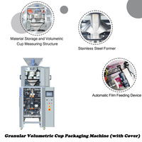 Machine d'emballage volumétrique granulaire avec couvercle, 15-35 sachets/min ±1% pour noix, bonbons, sucre, sel et petits produits granulés