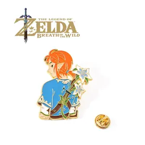 Broche de The Legend Of Zelda Breath Of The Wild para hombres, insignia de Pin, accesorio de personaje de juego de Cosplay, regalos