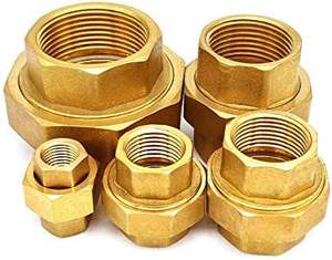 NPT Union <span class=keywords><strong>1</strong></span>/4 "hembra X <span class=keywords><strong>1</strong></span>/4" hembra Conector recto de instalación de tuberías de latón 1200psi - Product Image 2