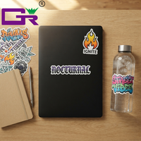Autocollants graffiti découpés sur mesure en vinyle imperméable, style flamme gothique urbain cool, pour ordinateur portable, voiture, casque, skateboard, OEM