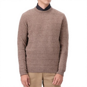 Pull en tricot pour homme, manches longues, couleur unie, laine épaisse, style automne - Product Image 1