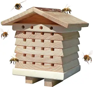 木制昆虫屋野生动物世界交互式木制蜂屋传粉者蜜蜂管理系统