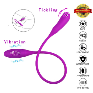 Recarregável Dual Vibrador 7 Velocidades Double Head Jump Egg Bullet Dildo Vibrador Anal Butt Plug Adulto Sex Toy Para Casal Homens Mulheres - Product Image 2