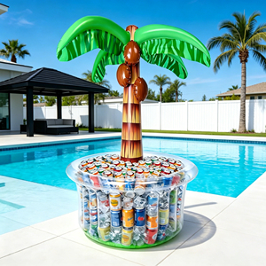 Enfriador Inflable con Forma de Palmera de 60 Pulgadas, de Plástico Impermeable, para Fiestas en la Piscina, Barra de Servicio, Cubo de Hielo y Bandeja - Product Image 1