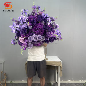 SMOOTH High Quality Hot Purple Classic Artificial Ball <b>Flower</b> Table <b>Centerpiece</b> Asymmetric Design 1.8-2.4m Size for <b>Wedding</b> - Product Image 2