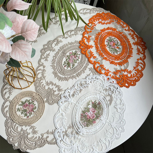 Spitze idyllische Retro Französisch bestickte Tischset Untersetzer romantische ins Stil Stoff Kunst Tisch dekoration kleine Tischdecke - Product Image 1