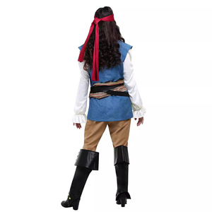 Costume de pirate des Caraïbes pour homme, pour Halloween, fête costumée, spectacle sur scène, jeu de rôle - Product Image 4