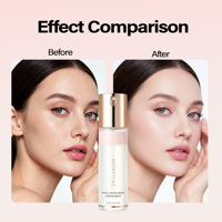 Tonique Visage Hydratant et Éclatant Double Action aux Peptides et Centella, Apaisant les Rougeurs et Irritations, Marque Blanche