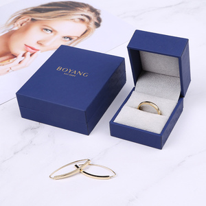 Boyang Engagement Jewellery Custom Packaging Wedding <b>Ring</b> Box for Sale - Product Image 1