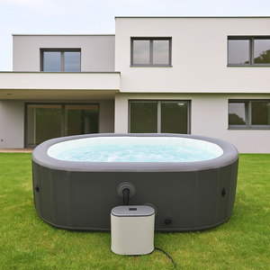 Spa gonflable chauffé sur mesure pour <span class=keywords><strong>piscine</strong></span> avec fonction de création de vagues et de bulles, forme ovale, utilisation en extérieur, matériau PVC - Product Image 3