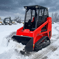 Mini-Kompaktlader Schneefräsen-Anbaugerät Multifunktionaler Schneeräumlader 4WD Schneefräsmaschine für Straßen und Höfe