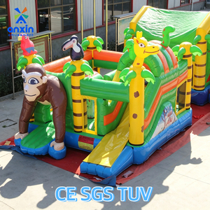 Castello Gonfiabile Commerciale Gigante a Tema Scimmie con Scivolo, <span class=keywords><strong>Casa</strong></span> Gonfiabile per Noleggio Feste ed Eventi - Product Image 3