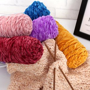 251031 Pelote de 100g de fil en tissu doux pour tricot à la main, laine velours, fil à crocheter pour pulls DIY et sacs au <span class=keywords><strong>crochet</strong></span> - Product Image 3