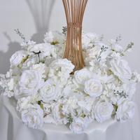 Guirlande de fleurs artificielles T-FT113, très vendue, grande couronne florale blanche de 60 cm de diamètre, centre de table pour mariage et banquet