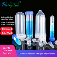 Tubes en plastique gradués à bouchon vissé (fond rond/plat/conique), tubes PCR à bouchon à clipser, tubes de centrifugation de 50 ml