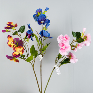 Fiori Artificiali di Pansé <span class=keywords><strong>Viola</strong></span> all'Ingrosso con Fogliame per Decorazioni Floreali Primaverili Casa e Hotel - Product Image 4