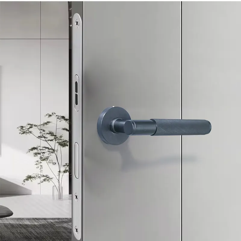 Poignée de levier de serrure en bois en laiton poignée de serrure de porte moderne poignée de serrure de fenêtre minimaliste pour salle de bain d'hôtel