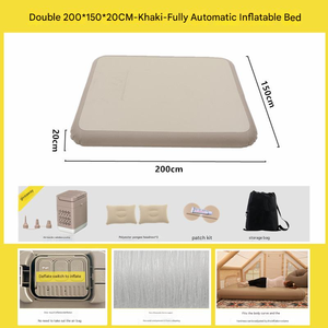 Materasso pieghevole gonfiabile floccato durevole con la pompa incorporata, letto d'aria comodo per la casa, il campeggio & uso di viaggio - Product Image 3