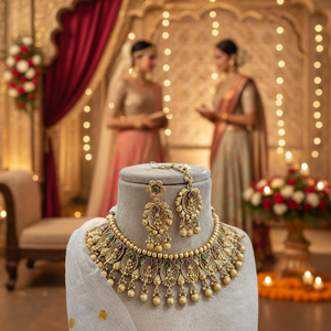 Ensemble de colliers en plaqué or avec pierre Pota 12032057GL - Product Image 3