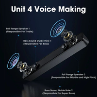 Sistema de Sonido Envolvente 4D para Cine en Casa, Barra de Sonido para Computadora con Iluminación LED RGB para TV, Subwoofer Estéreo con Refuerzo de Bajos
