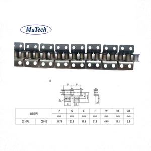 मैटेक फैक्ट्री ट्रेन्चर x458 तनाव स्टील c2052 कन्वेयर चेन और रोलर - Product Image 1