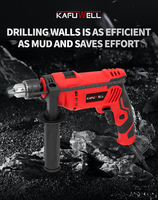 KAFUWELL PA5347 Ensemble de perceuse à percussion électrique professionnelle industrielle de type pistolet 650w Perceuses à main multifonctionnelles avec impact