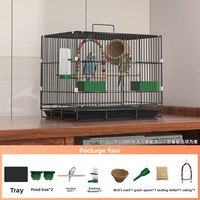 Cage à oiseaux pliable en métal pour perruches, calopsites et perroquets - Taille moyenne, structure en fil métallique à maillage dense, pour usage domestique et extérieur
