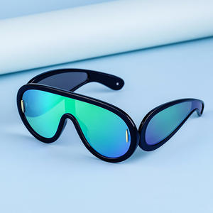 Lunettes de soleil de sport à monture blanche et verres bruns, protection UV400, coupe-vent, pour le cyclisme en extérieur et les voyages - Product Image 2