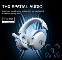 Auriculares Inalámbricos para Juegos MCHOSE V9 Pro 2 con 4 Modos, Micrófono AI ENC Compuesto de 53 mm con THX Spatial, Auriculares Multiplataforma de Aluminio