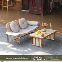 Conjunto de Sillón Reclinable de Mimbre con Estructura de Acero, Estilo Chino Moderno, para Jardín, Balcón, Hogar, Protección Solar