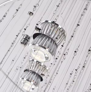 Lustre suspendu LED de luxe vintage contemporain pour grand hôtel moderne K9 en cristal pour villas et escaliers à grand plafond - Product Image 3