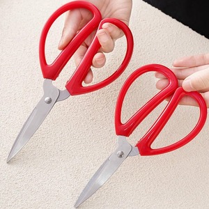 Tijeras de cocina rojas de acero inoxidable, ultra afiladas, pequeñas, medianas y grandes, 150mm, 170mm, 195mm, para uso doméstico y de oficina - Product Image 5