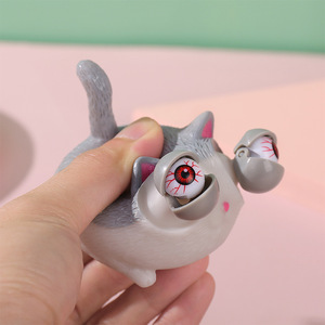 PVC <b>Squishy</b> <b>Cat</b> Fidget Toy with Round Body and Cute Face Stress Relief Sensory Toy for Office Home Travel and Wholesale - Product Image 3