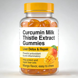 Suplemento Herbal de Marca Privada OEM ODM, Suministro a Granel, Fórmula Natural, Gomitas de Curcumina + Cardo Mariano - Product Image 1