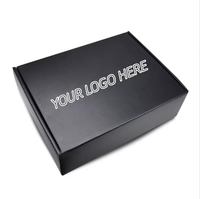 Boîte d'expédition carrée en carton kraft recyclé avec logo UV imprimé en quadrichromie, personnalisable pour cadeaux et artisanat