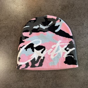 Bonnet en tricot acrylique à imprimé camouflage RTS, motif graffiti « Corte » étoile, streetwear, bonnet d'hiver pour homme et femme - Product Image 6