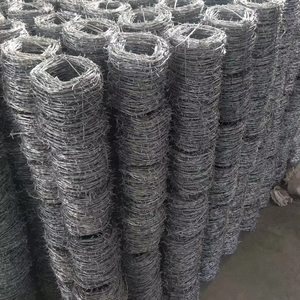 Markt 500m 25kg/Rolle Kaliber 15 16 Feuer verzinkter Stacheldraht Alambre De Puas Galvani zado Stacheldraht für Zaun - Product Image 1