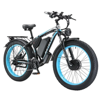 Vélo de montagne électrique avec moteur à moyeu arrière, cadre en acier, moteur sans balais 48V 250W, batterie au lithium, freins à disque hydrauliques